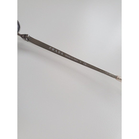 Prada Cat Eye Sunglasses SPR65V Blue Gradient Silver Metal Frame 68mm 130mm - Picture 10 of 11